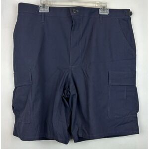 Propper Shorts Mens 35-39 Cargo Rip Stop Navy Blue 10" Inseam Work Uniform